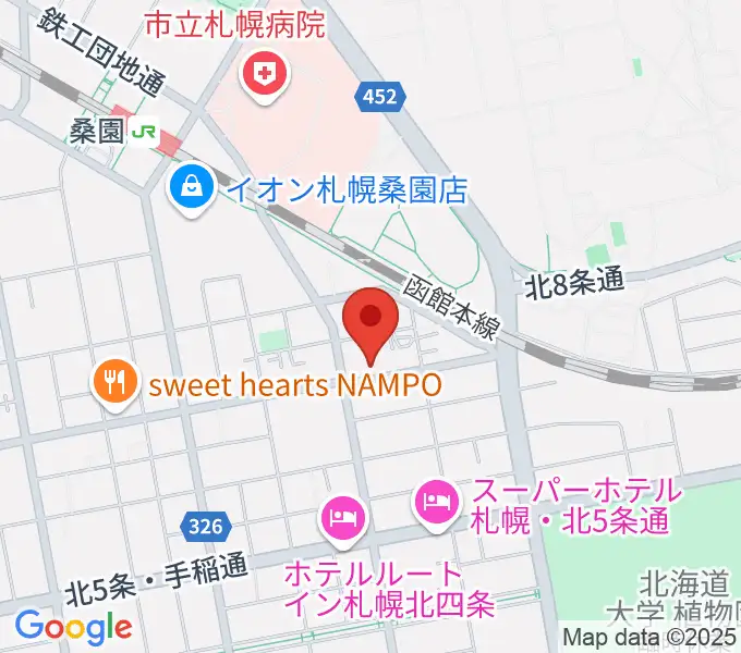 メリフラウズサウンド桑園教室の地図