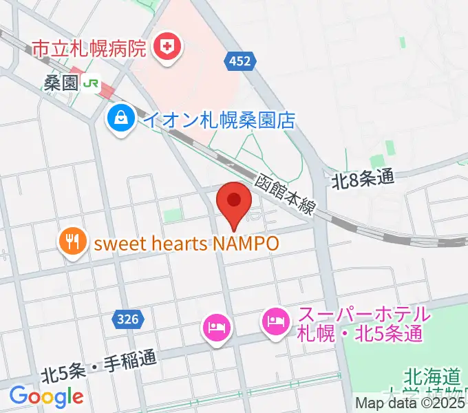 メリフラウズサウンド桑園教室の地図