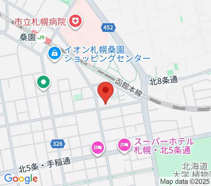 メリフラウズサウンド桑園教室の地図