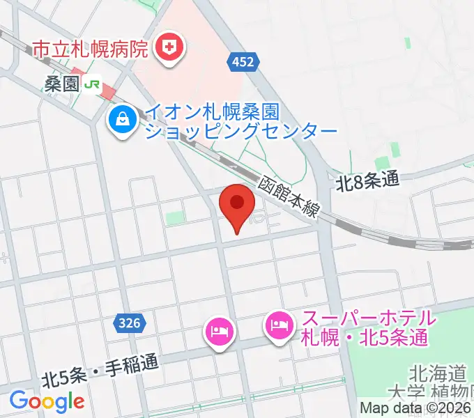 メリフラウズサウンド桑園教室の地図