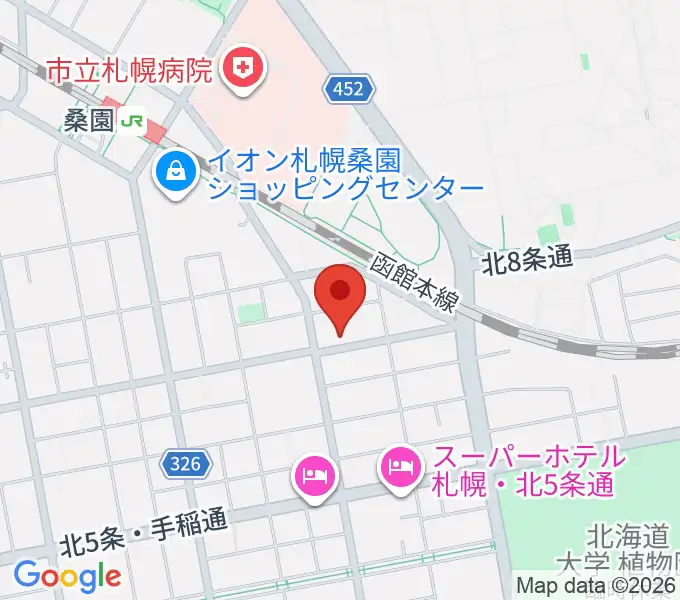 メリフラウズサウンド桑園教室の地図