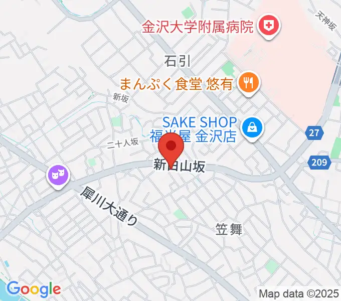 田代真佐子フルート教室の地図