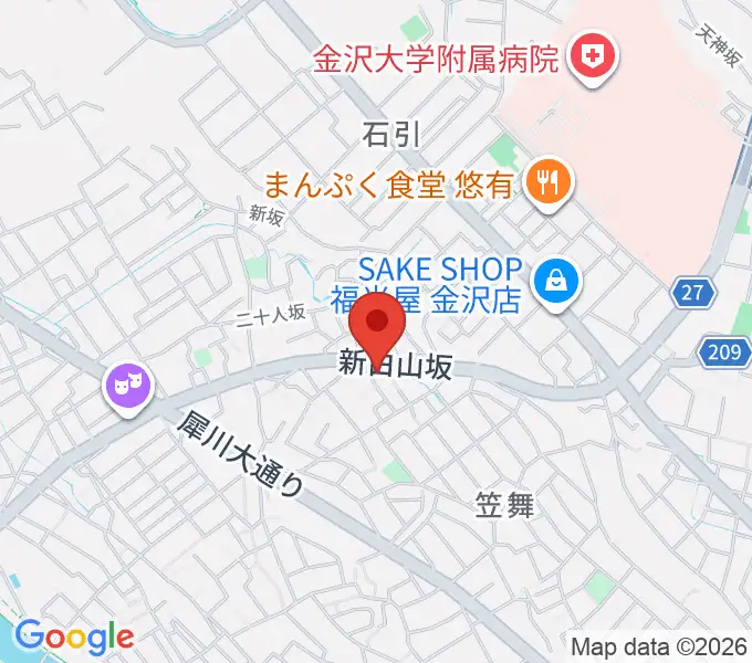 田代真佐子フルート教室の地図