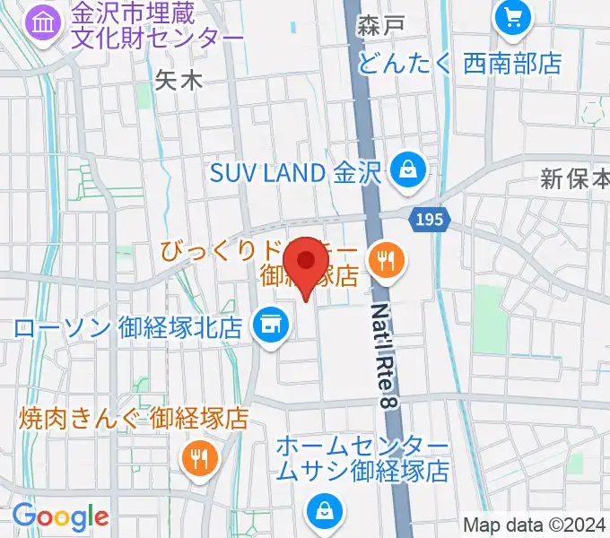 ギター・ジェネレーション・ティーズの地図