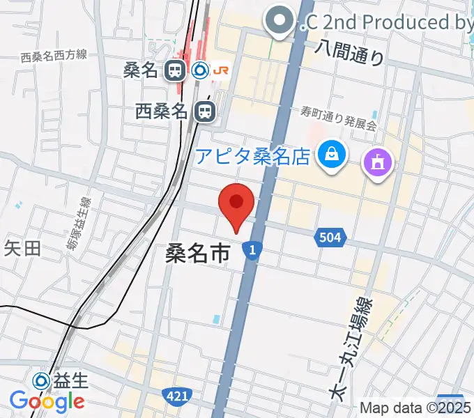 ミュージックショップハマダの地図