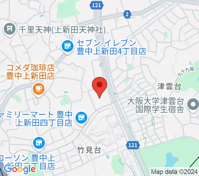 千里音楽園の地図