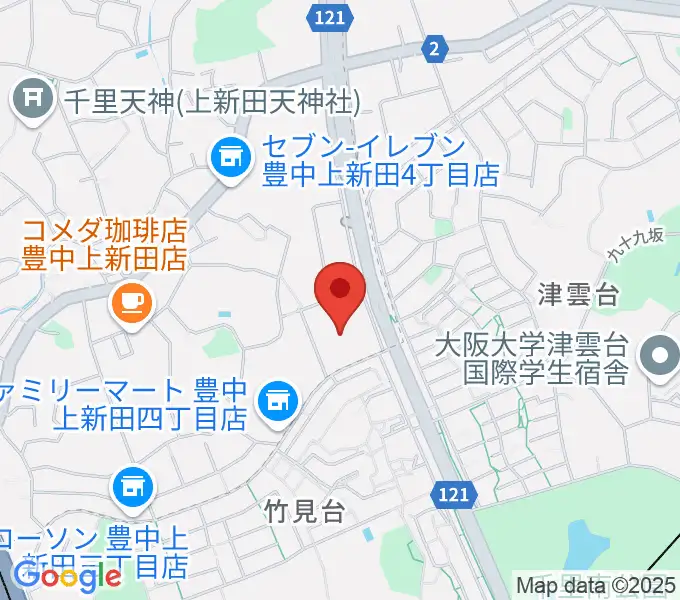 千里音楽園の地図