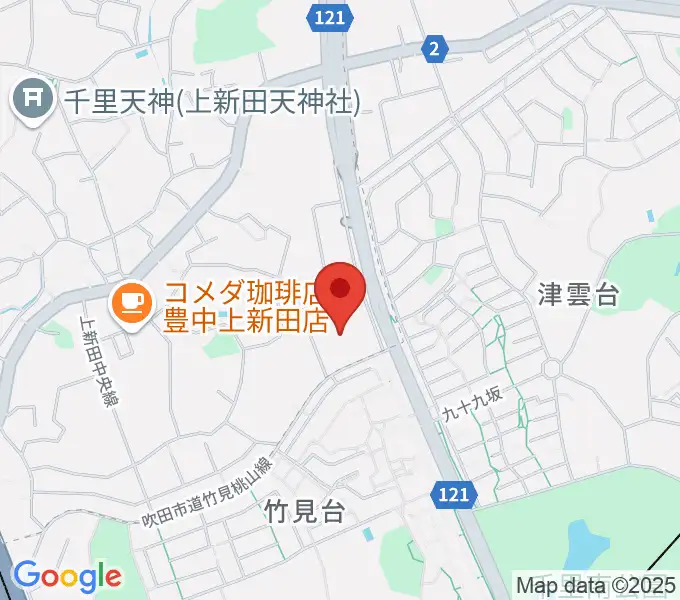 千里音楽園の地図