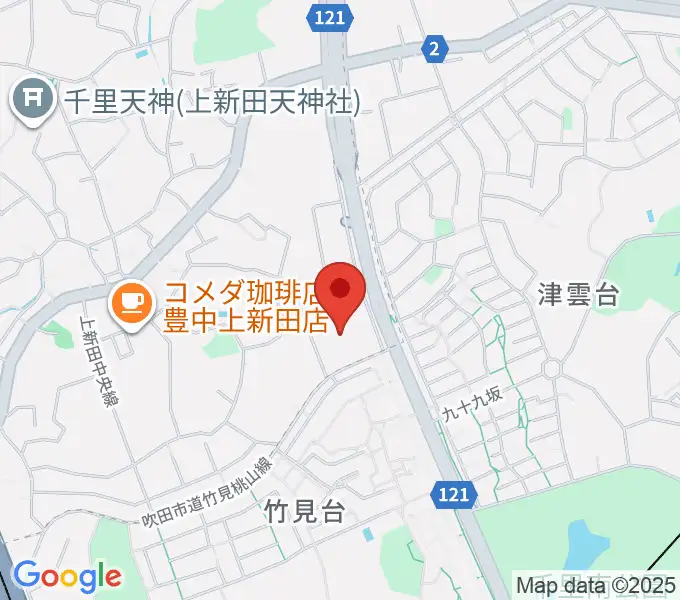千里音楽園の地図