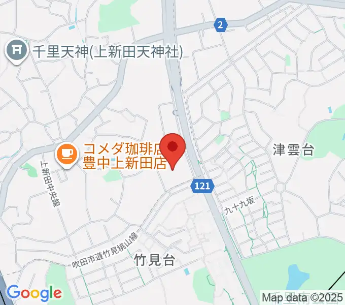 千里音楽園の地図