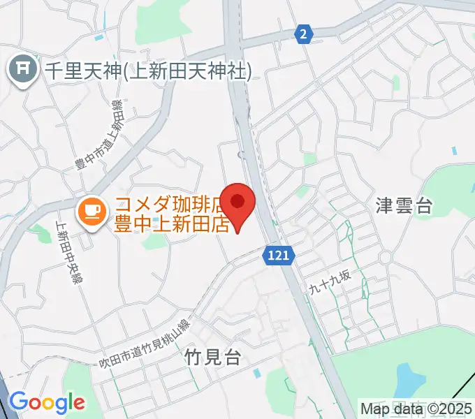 千里音楽園の地図