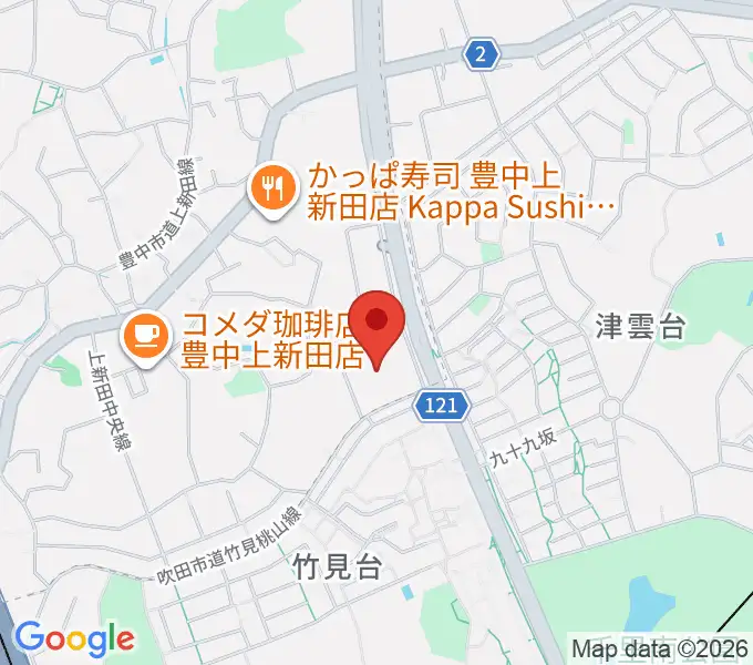 千里音楽園の地図