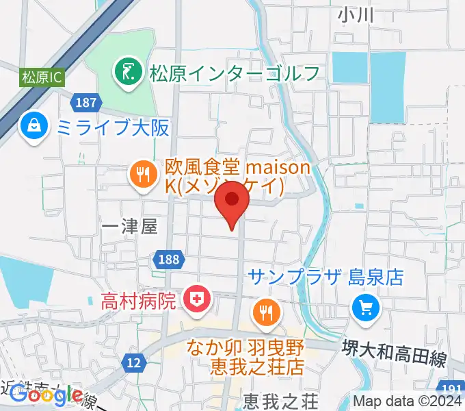 鳴川音楽教室の地図