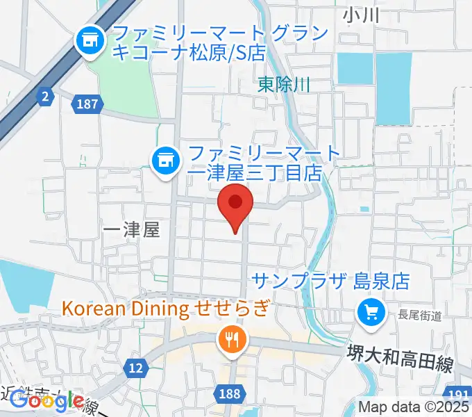 鳴川音楽教室の地図