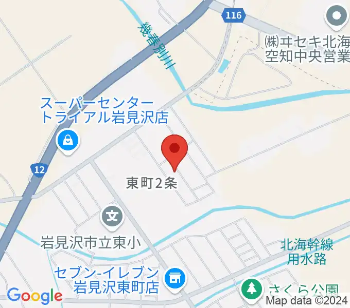 岩見沢ピアノ教室スオナーレの地図