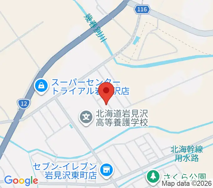 岩見沢ピアノ教室スオナーレの地図