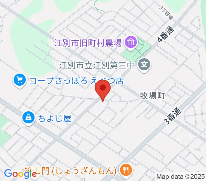 江別ギタースクールの地図
