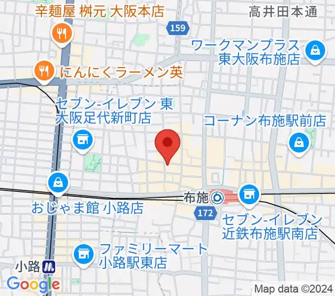 布施アルススタジオの地図