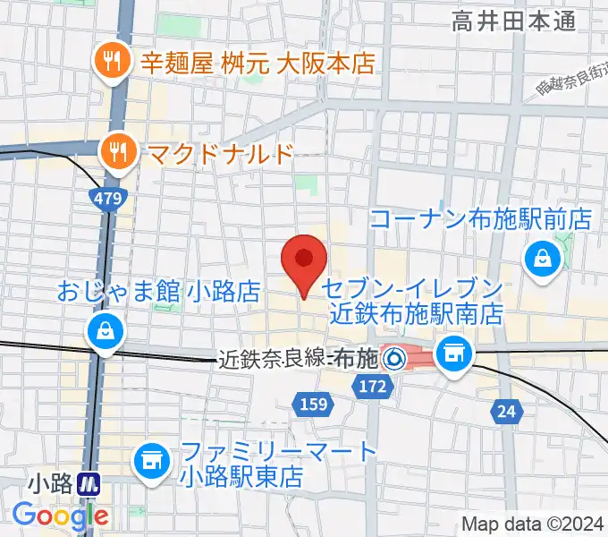 布施アルススタジオの地図