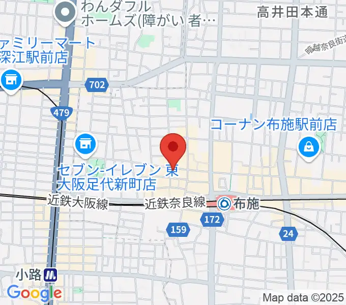 布施アルススタジオの地図