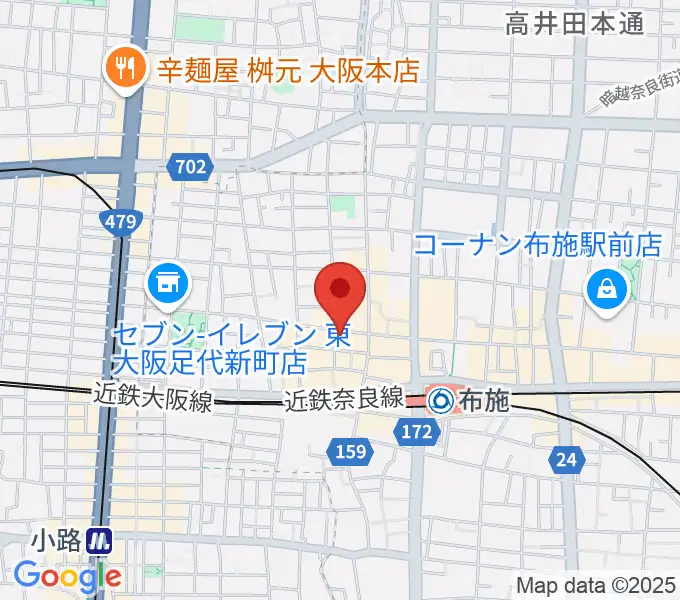 布施アルススタジオの地図