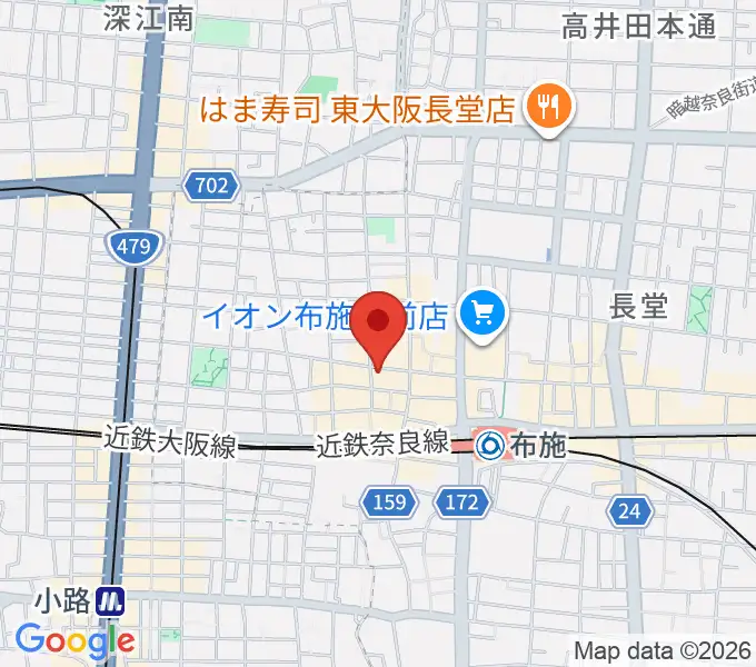 布施アルススタジオの地図