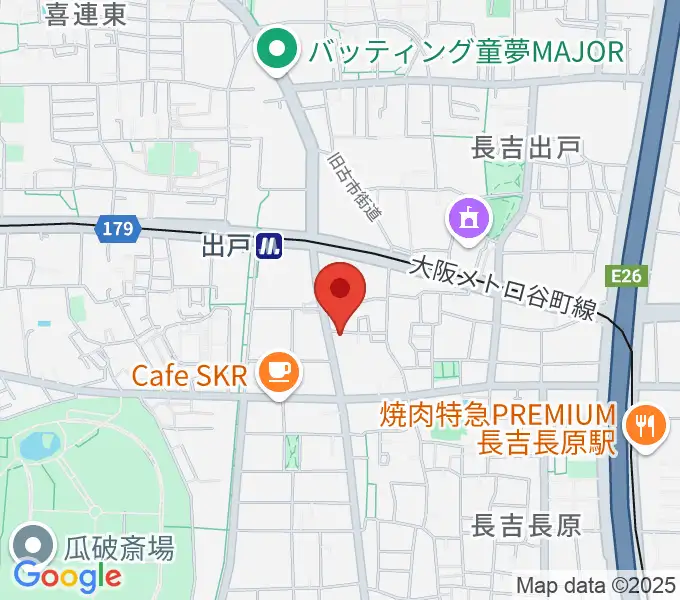 アビーミュージックスタジオ平野店の地図