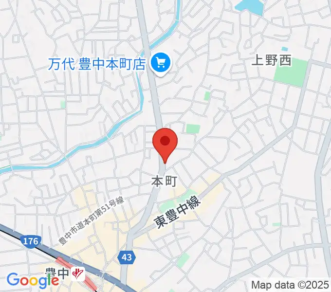 リベルタピアノ学院の地図