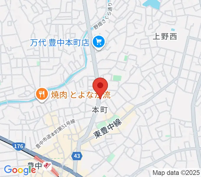 リベルタピアノ学院の地図