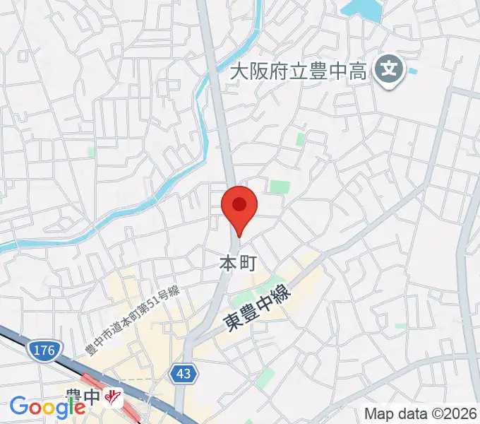 リベルタピアノ学院の地図