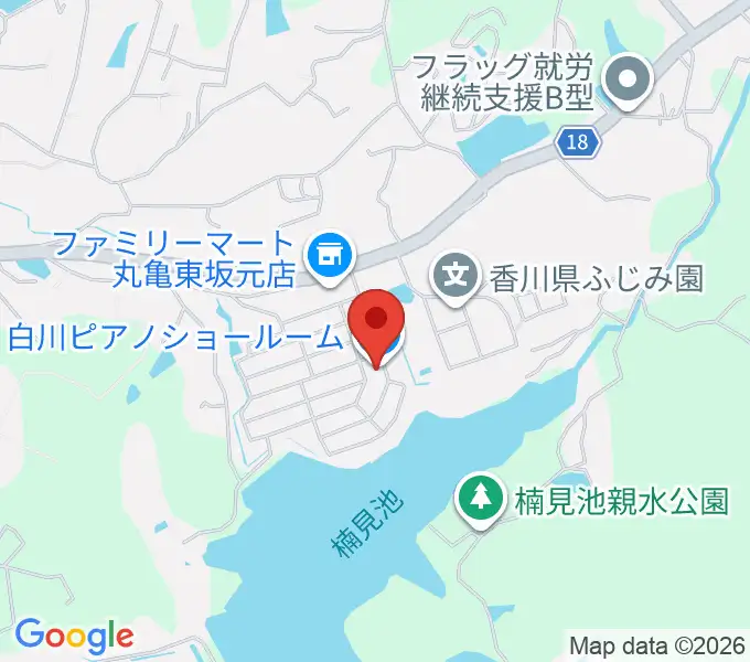 白川ピアノ調律所の地図