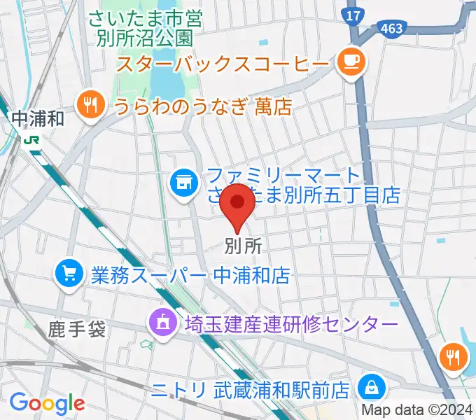 まゆみピアノ教室の地図