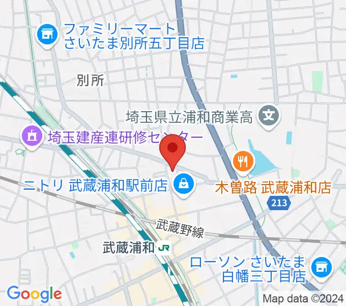 みどりピアノ教室の地図