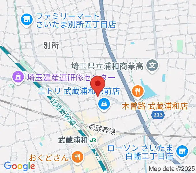 みどりピアノ教室の地図