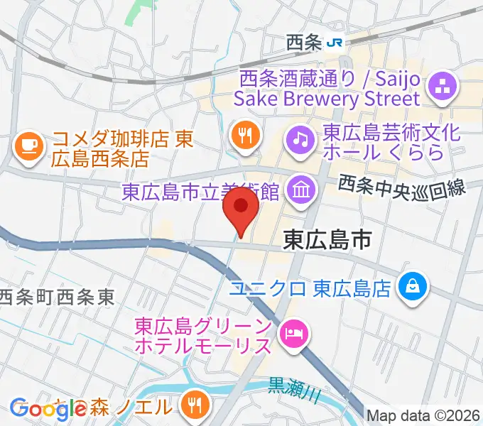 キハラ楽器 東広島センターの地図