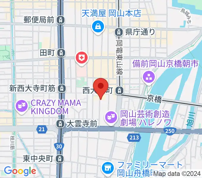 イマージュ・楽器堂の地図