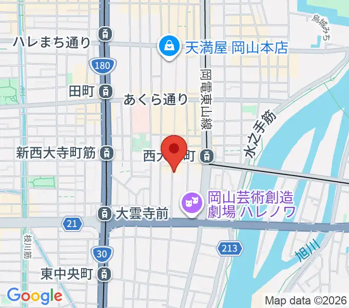 イマージュ・楽器堂の地図