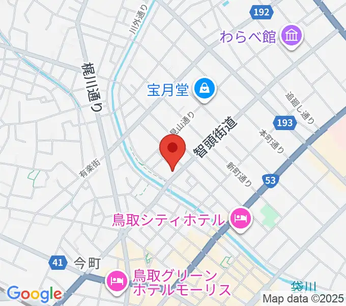 アコヤ楽器店 本店の地図