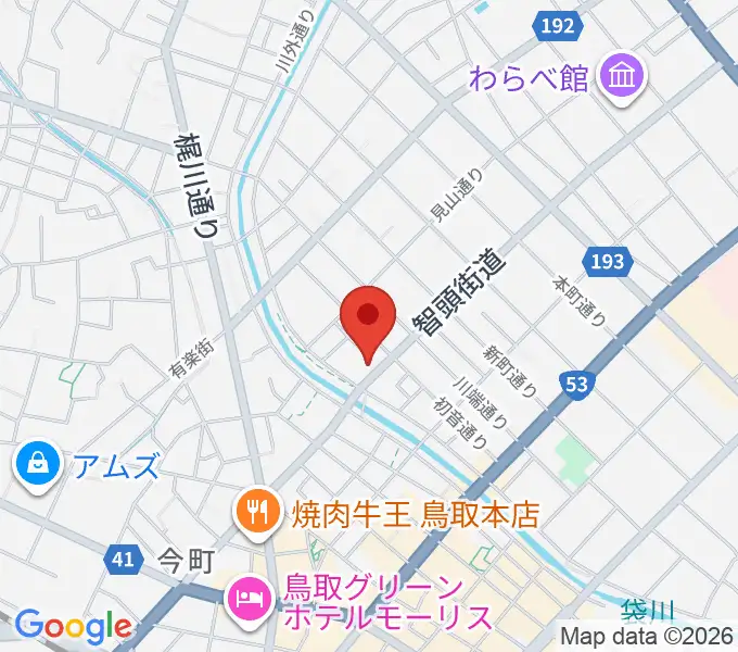アコヤ楽器店 本店の地図