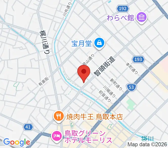 アコヤ楽器店 本店の地図