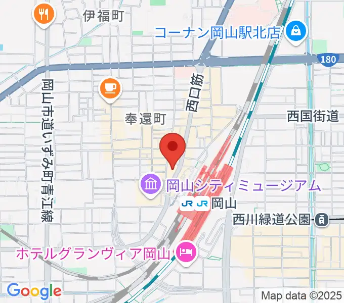 岡山新堀ギター音楽院 の地図