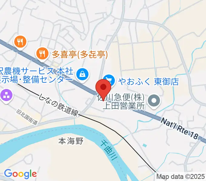 まんが専科ギター教室の地図