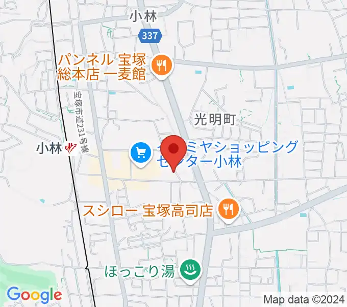 いくこフルート教室の地図