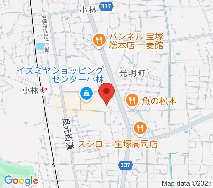いくこフルート教室の地図