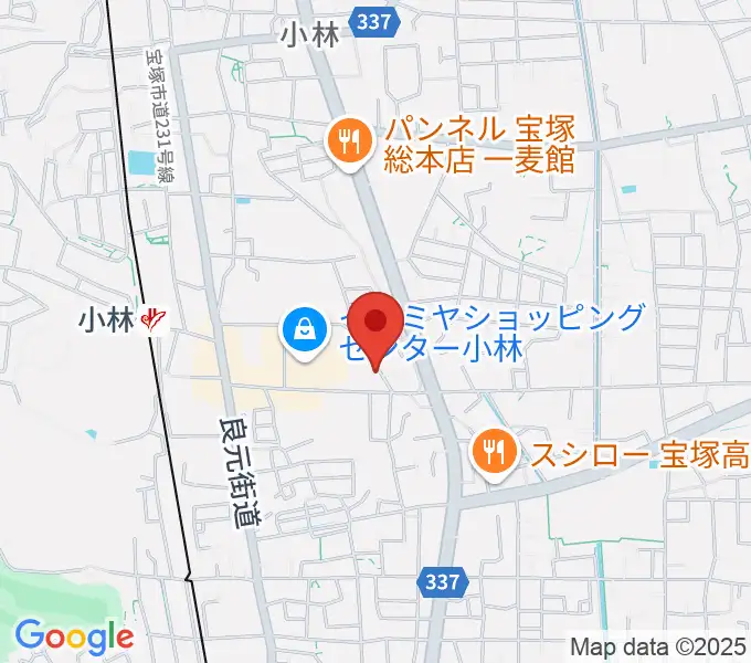 いくこフルート教室の地図