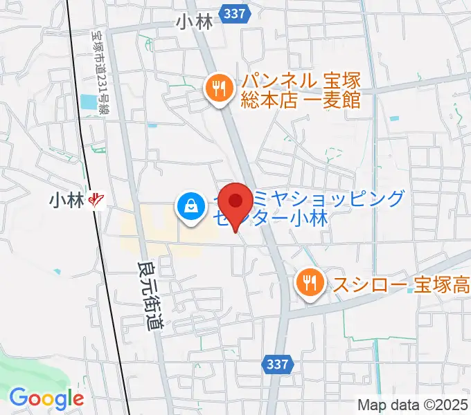 いくこフルート教室の地図
