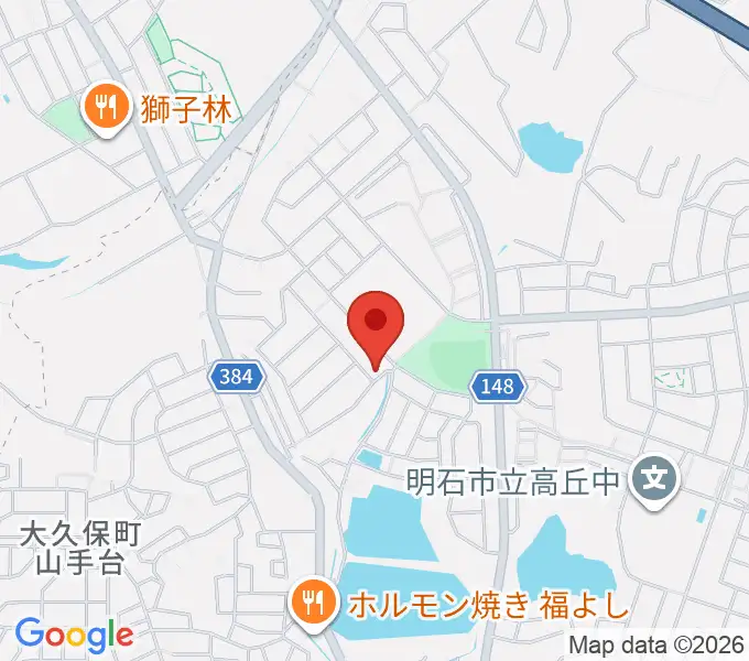 7丁目ギター教室 明石校の地図