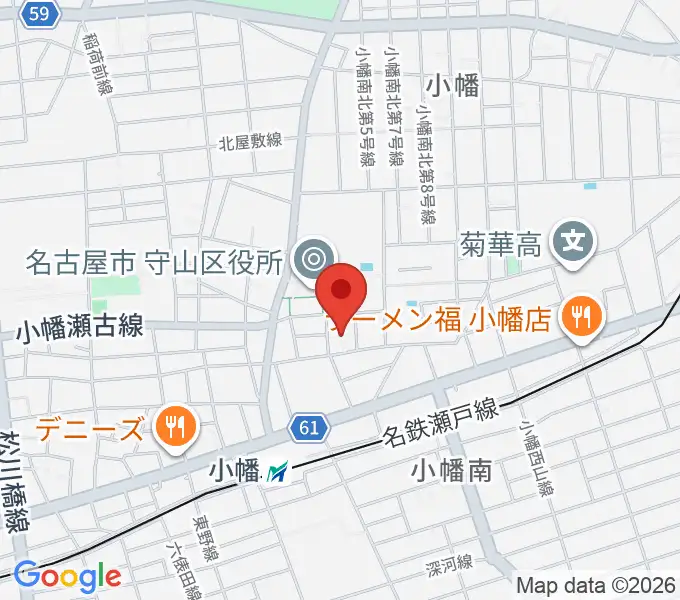 小幡 音楽館の地図