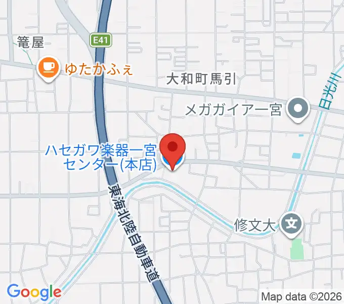 ハセガワ楽器 メロディースクールの地図