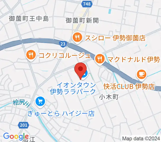 村井楽器ララパークセンターの地図